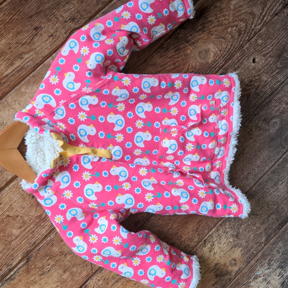 Pink ducks Frugi snuggle fleece